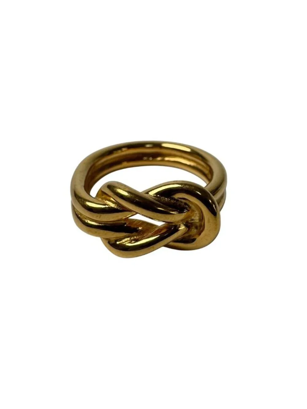 Hermes Head Scarf Ring Gold